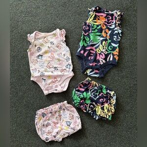 Baby gap sleeveless bodysuit and bloomer outfits